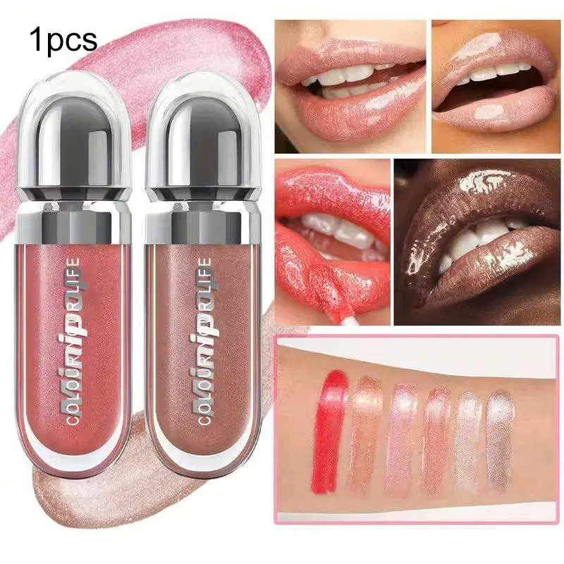Mirror Broken Diamond Pearl Lip Gloss Lip Gloss, Fine and Shiny, Shimmer, Easy To Color Lip Gloss, Long-lasting Liquid Lipstick, Suitable for Beginners in Daily Life