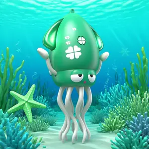 Electric Dancing Octopus Toy with Led Light and Music, Kids Electric Crawling Octopus Tummy Time Toys, Rechargeable Interactive Sensory Toys,  Christmas Birthday Gift (Cyan)