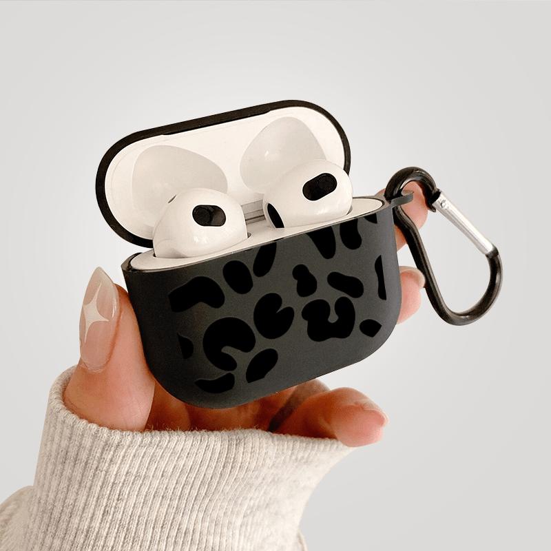 Black irregular graphics Graphic Headphone Case for AirPods1/2, AirPods3, Airpods Pro, AirPods Pro (2nd generation), Gift for Birthday, Girlfriend, Boyfriend, Friend Or Yourself, Black Pattern Anti-fall Apple Headphone Case