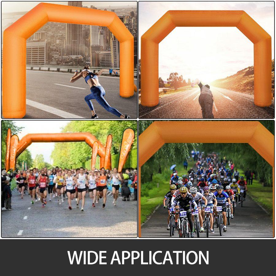 Orange Outdoor Advertising Inflatable Arch Air Blower 19.5FT with Blower