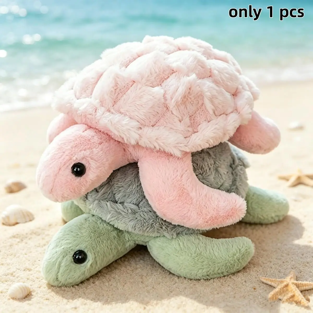 Soft Fluffy Sea Turtle Plush Toy, Cute Tortoise Stuffed Pillow, Kawaii Ocean Animal Plushie Gift, Unisex Soft Plush Toy, Soft Squishy Companion