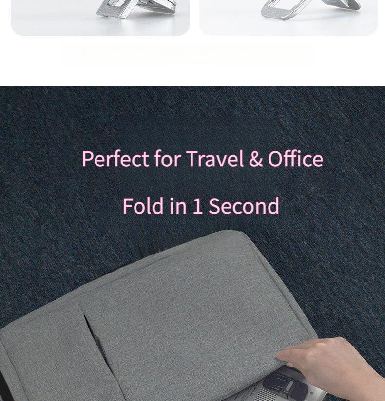 Zinc alloy laptop invisible stand bracket mini portable height-increasing foot pad cooling rack base pad