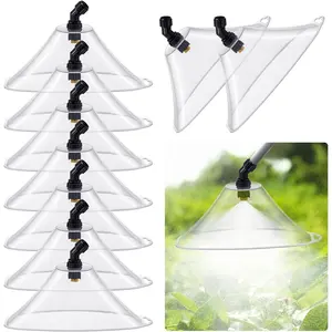 10 Pcs Drift Guard with Flat Sprayer Nozzle Spray Shield for Most Backpack Sprayer Prevents Fine Droplets from Drifting, Suitable for Farm Garden Lawn Use (9.84 x 2.95 x 3.74 Inch)