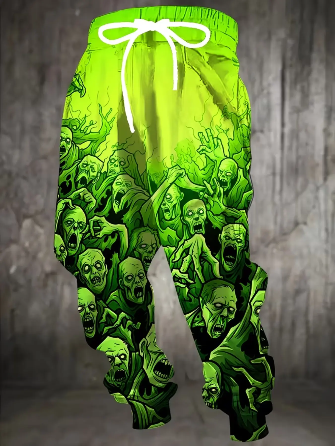 Men's Fashion 3D Skull Print Drawstring Sweatpants, Casual Long Pants with Pockets, Comfortable Home Sleep Wear, Fall & Winter, Casual Loose Comfy
