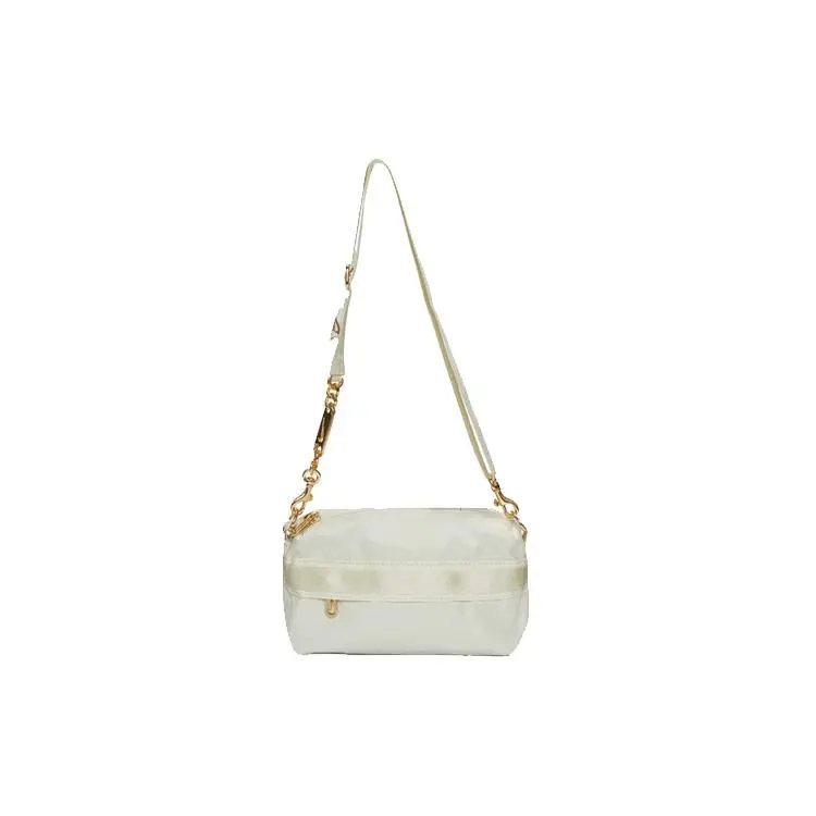 Nike NSW Futura Luxe Crossbody Bag for Women – Sporty Casual Fabric and Chain Shoulder Bag in Beige