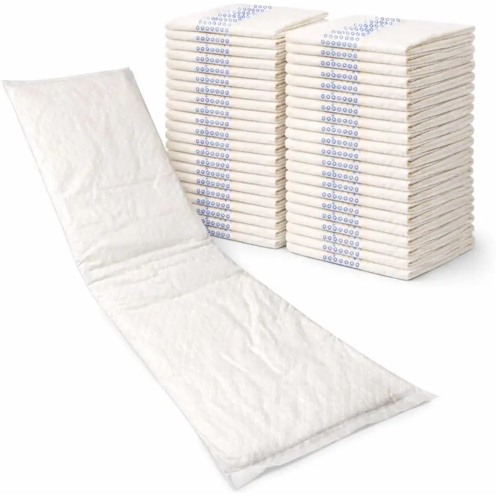 Postpartum Pads 6" x 17" (40 Pack) – Large Super Absorbent Maternity Pad Liners for Overnight Leak Protection, Incontinence Booster Pads with Adhesive