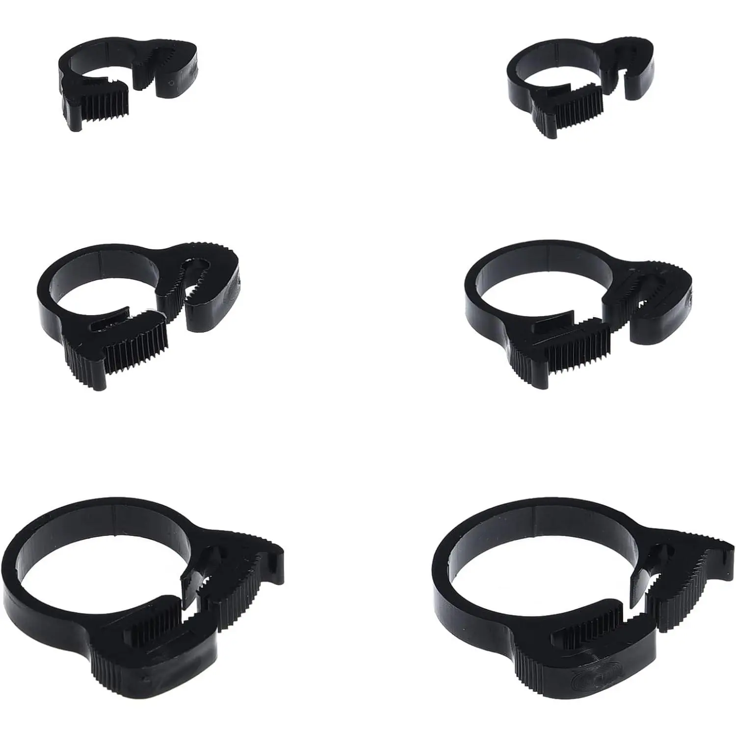 Aquarium Nylon Hose Clamps Set - 36 Pack Plastic Snap Clamps, 8.1-32.5mm Black Heavy Duty Hose Clips for Fish Tank, Saltwater Tank Plumbing, Secure and Leak-Proof
