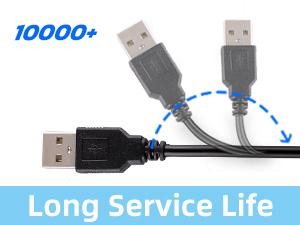 2 Pack 10Ft Controller Charging Cable for PS4, Play and Charge Micro USB Charger High Speed Data Sync Cord for Sony PlayStation 4 PS4 Slim/Pro Controller, Xbox One S/X Controller, Android