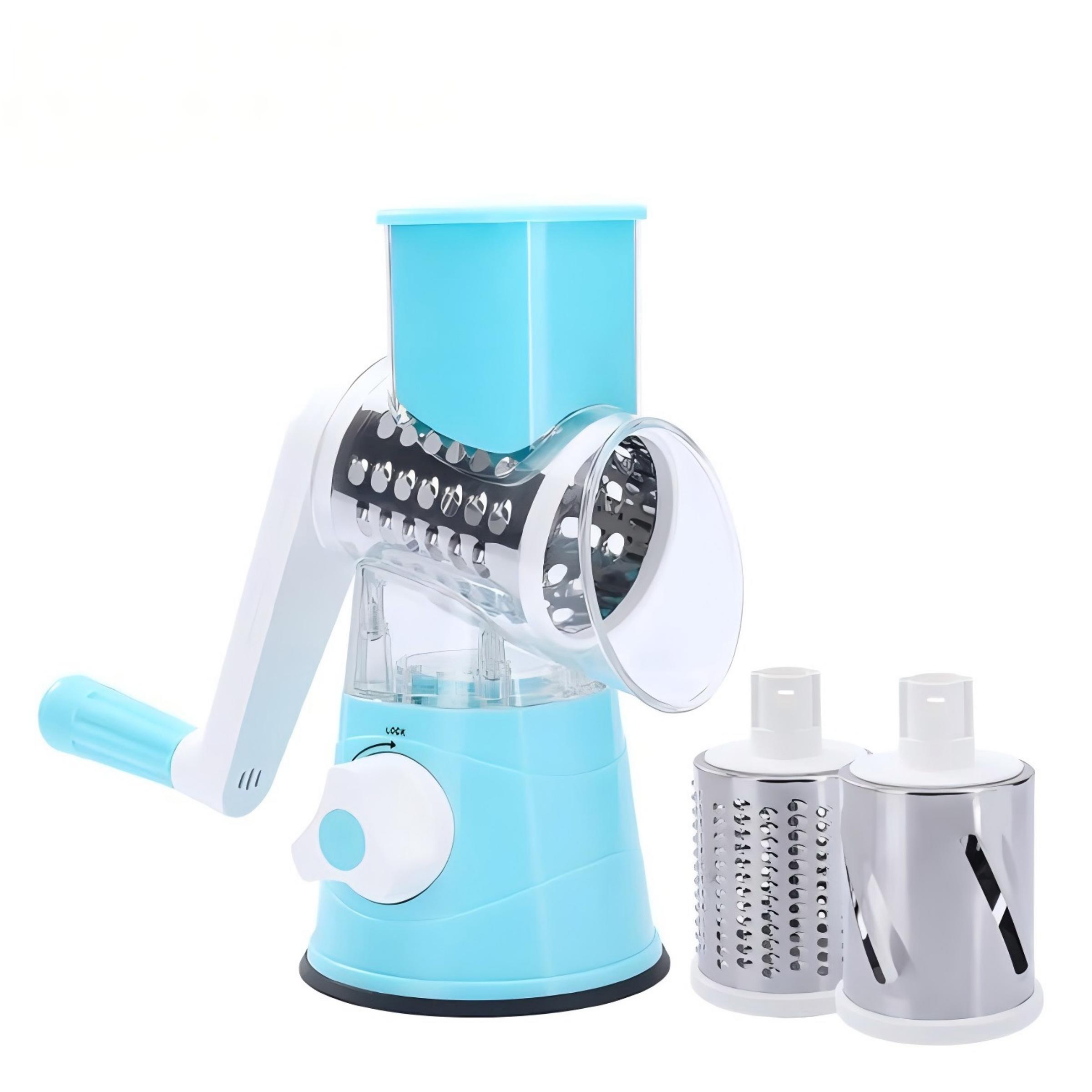 3 in 1 Manual Rotary Cheese & Vegetable Potato Grater, 1 Count Multifunctional Vegetable Chopper with Handle, Kitchen Utensils & Gadgets
