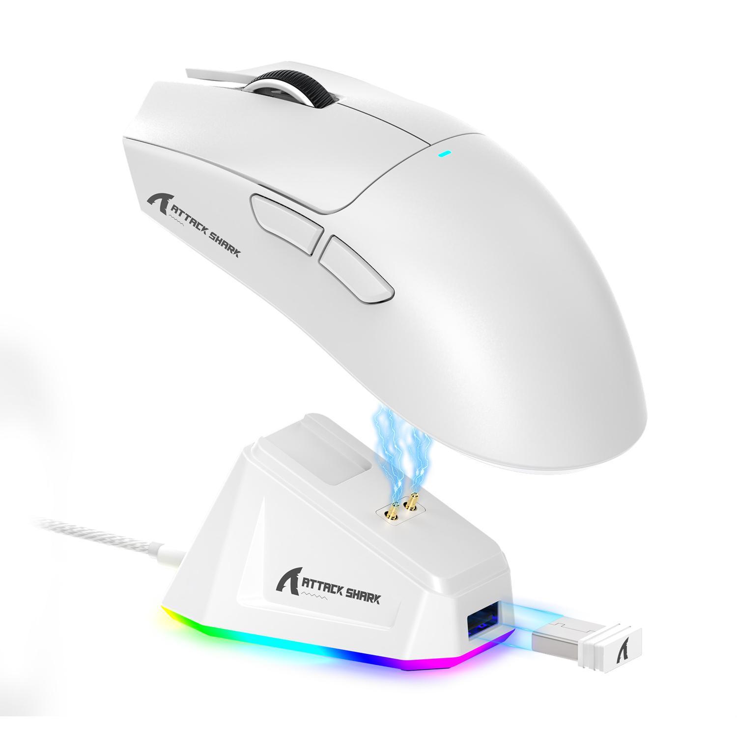 Wireless Gaming Mouse, Rechargeable RGB Lighting Mouse with Charging Base, Optical Sensor Mouse for Gaming & Office #GLOBAL PICKS