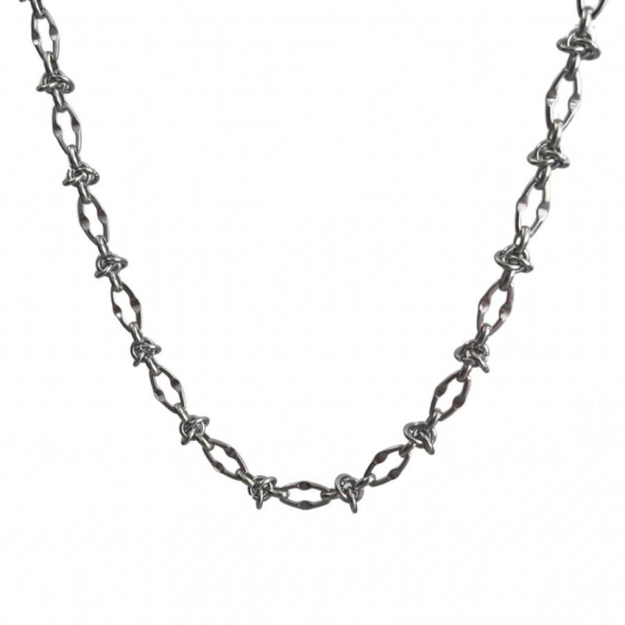 Hip-hop personality titanium steel non-fading thorns knotted necklace men's lip chain trendy niche high-end jewelry sweater chain