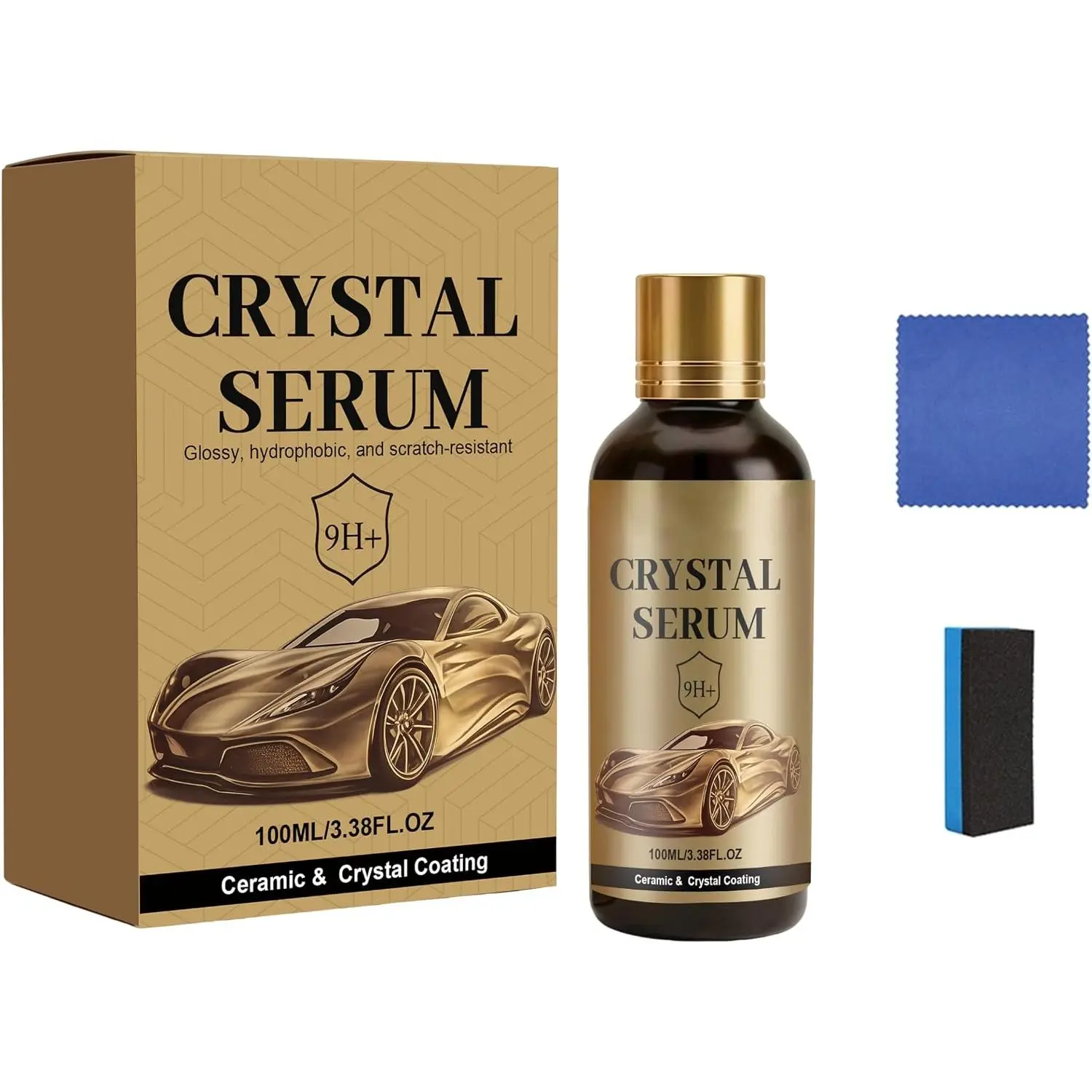 Serum for , Graphene Coating for Glass & Wheels | Graphene coating  with 9H+ hardness, water beading, deep gloss, self-cleaning protection & microfiber towel.