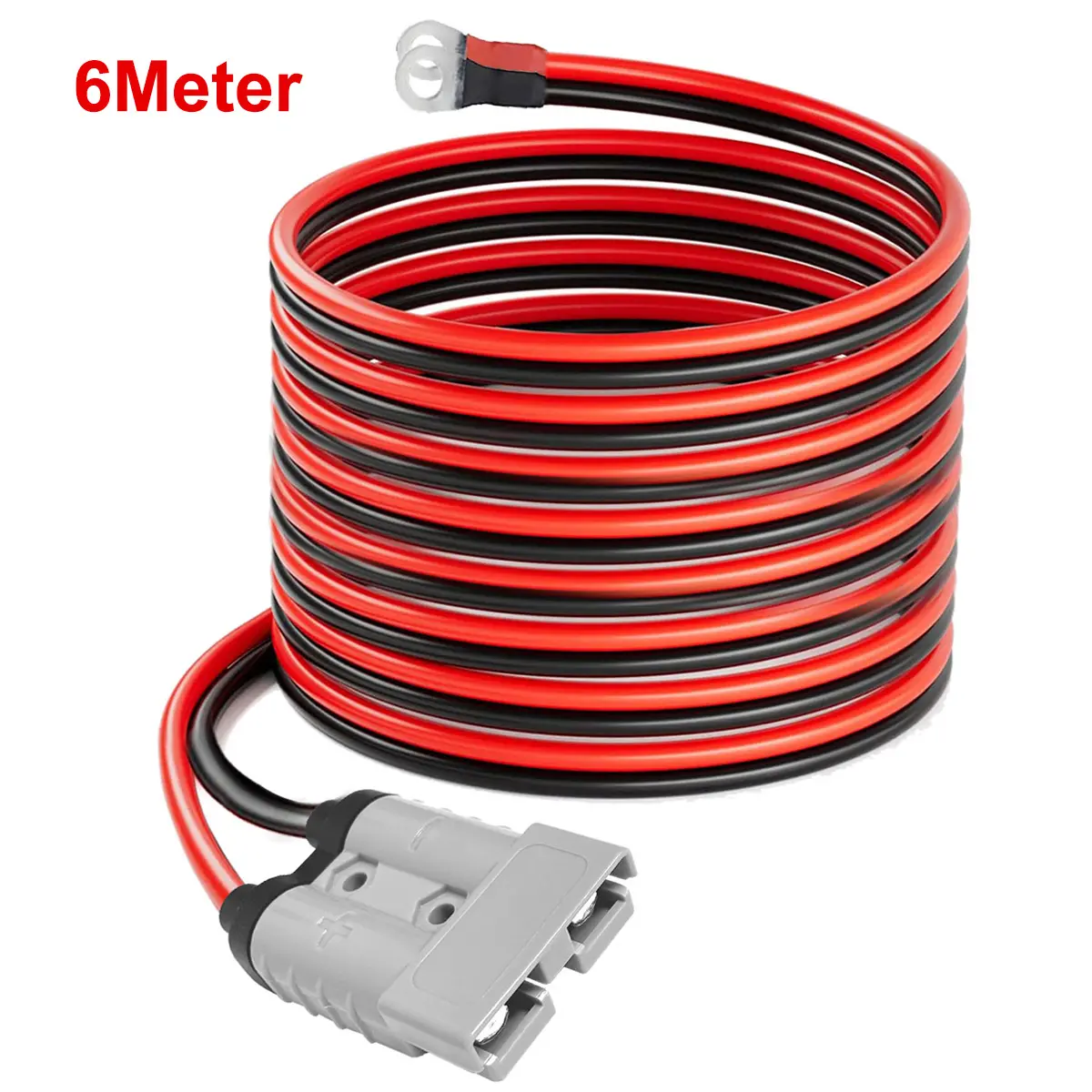 Anderson Plug Connector Cable - Copper-Plated SB 50A Quick Connect Plug with O-Ring Seal, High-Conductivity, Voltage-Stable Connector Ends for Forklift Users, Agricultural Equipment, Chargers