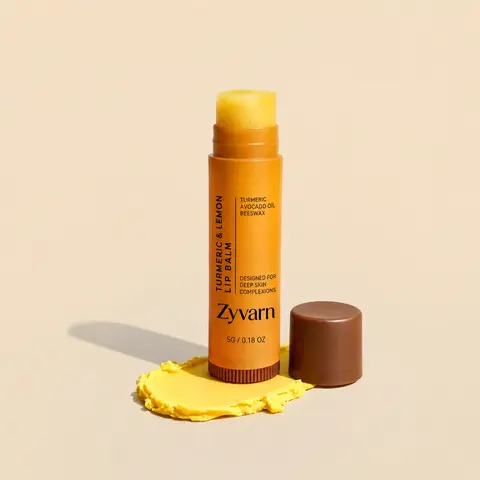 Turmeric & Lemon Lip Balm, Natural Lip Treatment to Brighten & Nourish Dark Lips, Moisturizing Lip Balm for Smokers' Lips, Illuminate Your Smile