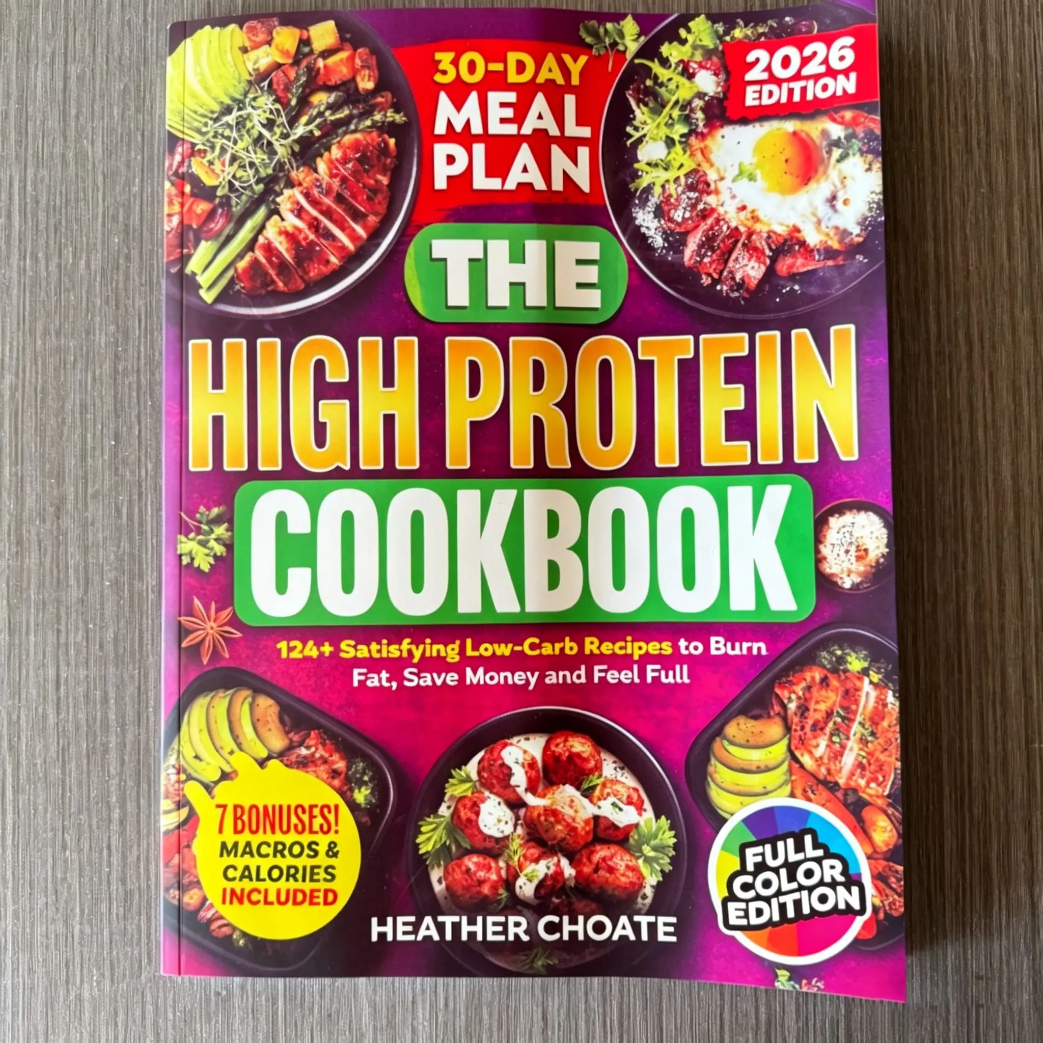 New 2026 High Protein 30-Day Delicious And Healthy Diet Plan Notebook, High Protein Recipe Journal, Health & Fitness Guide, Meal Planning Tool