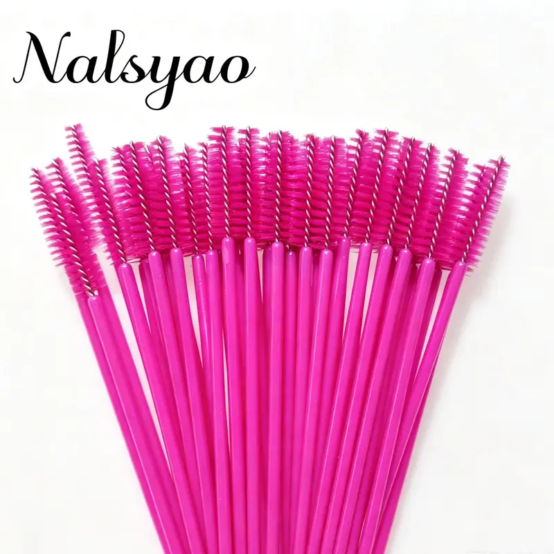 50-Pack Disposable Mascara Wands, Universal for eyelash extension, mascara application, and grooming. Easily separate and comb lashes, hygienic and convenient. Commonly used by makeup artists and lash technicians, ideal for both professional and home use.