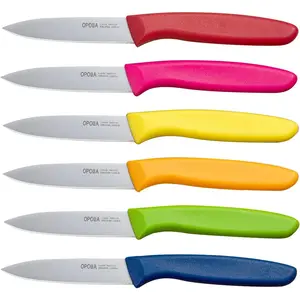 Paring Knife Fruit Knife Set (6 Pieces), Ultra Sharp Stainless Steel Vegetable and Fruit Knife with PP Plastic Ergonomic Handle for Cutting Fruits and Vegetables- Colorful