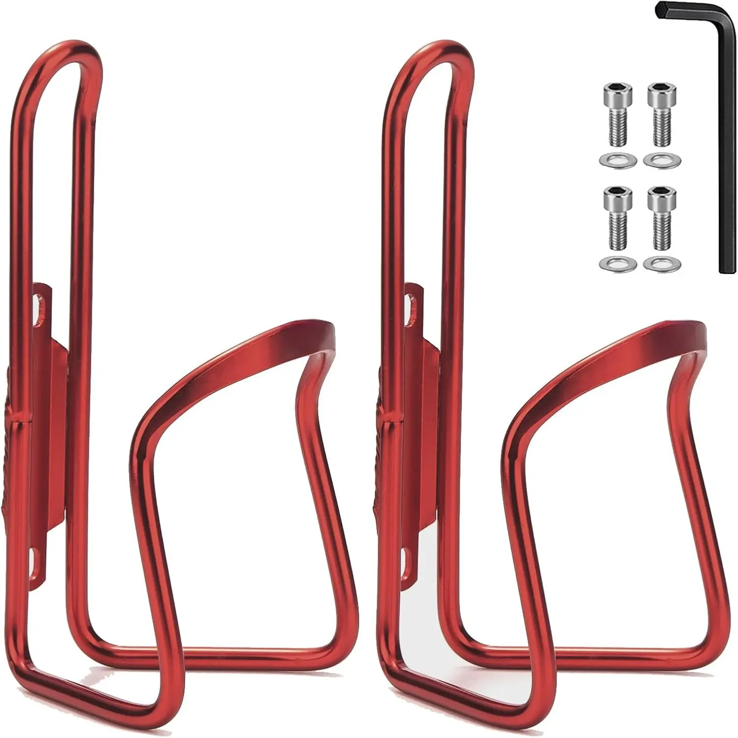 Water Bottle Cages,  MTB   Alloy  Lightweight Water Bottle Holder Cages Brackets(2 Pack- Drilled Holes Required)