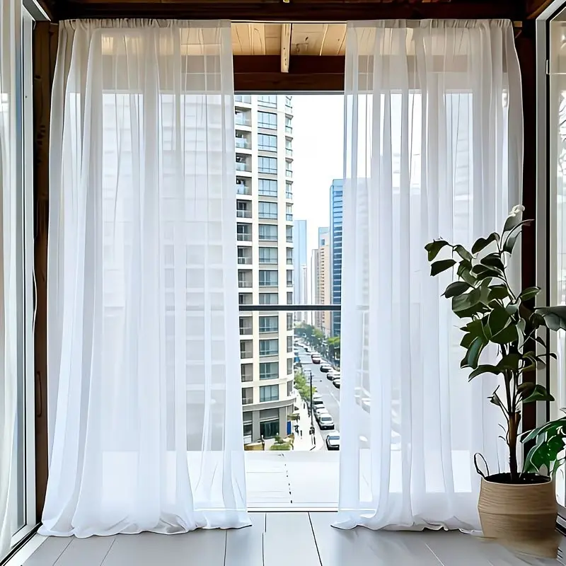 Elegant Mesh Curtain Panels, Summer Mosquito Net, DIY Rod Pocket Design, Soft Snowy Fabric, Reusable & Washable, Perfect for Events