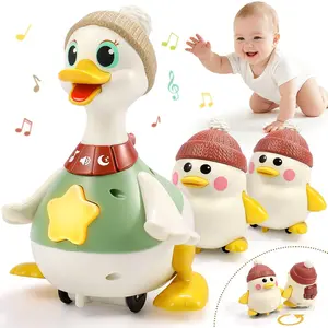 Baby Toys 6-12 Months: Musical Tummy Time Duck Toy  Infant Babies 6 7 8 9 10 12 18 Month Old Interactive Newborn Baby Crawling Toys  Christmas Gift Stocking Stuffers  Boy Girl 1 Year Old