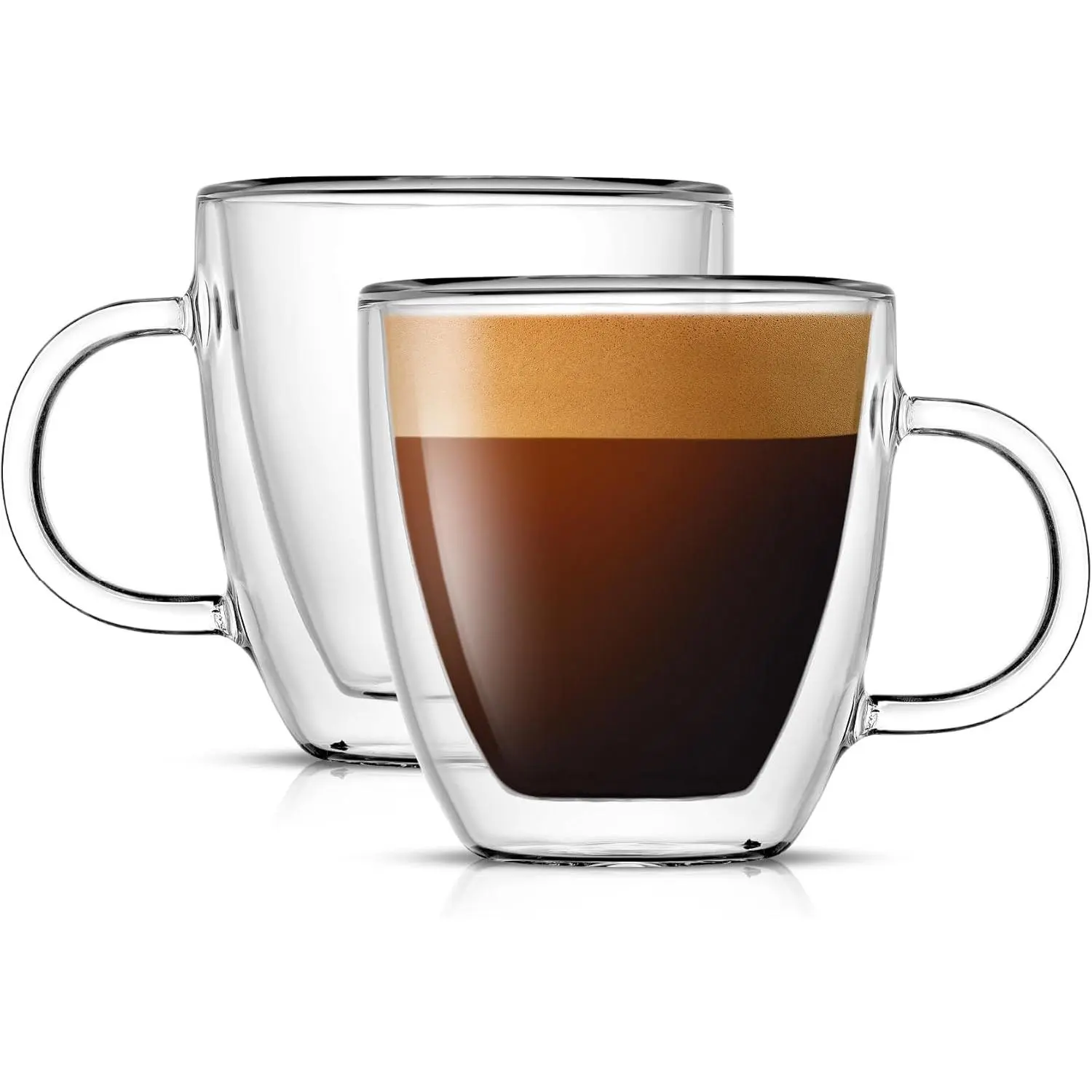 Double Wall Insulated Glasses Espresso Mugs (Set of 2) - 5.4-Ounces