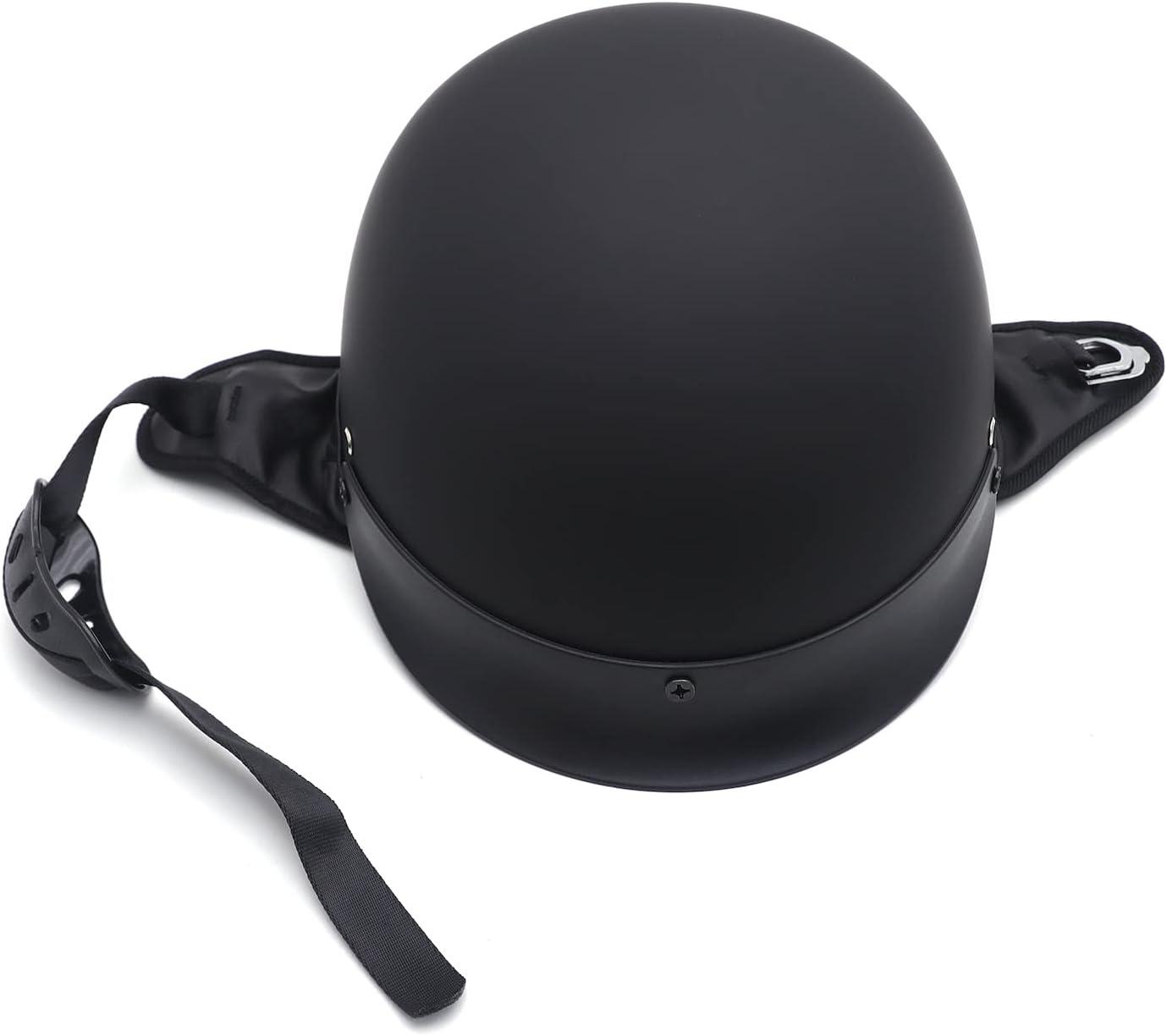 Black Half Face Helmet Compatible with Harley Davidson Chopper Cruiser Biker