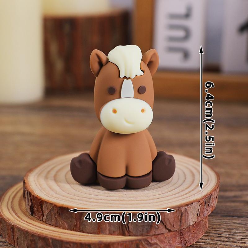 Farm Animal Cake Topper Cow ,Pig, Mountain Cattle, Chick Cake Decorations for Baby Shower Kids Happy 1st Birthday Party Supplies