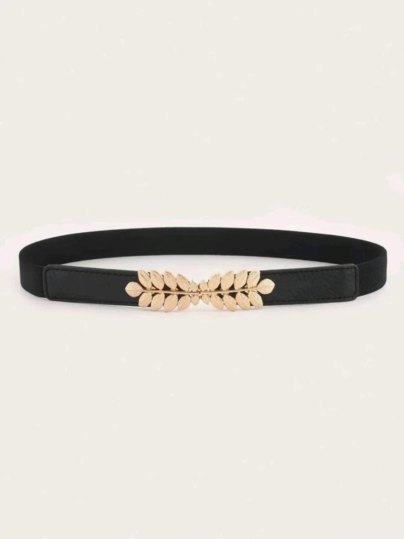 Women's Simple Style Textured Metal Decorated Belt, Casual Trendy Waistband for Daily Use, Fashion Accessories for Clothes Decoration, Embossed Belt Buckle, Casual Dress Belt, Fashion Belts