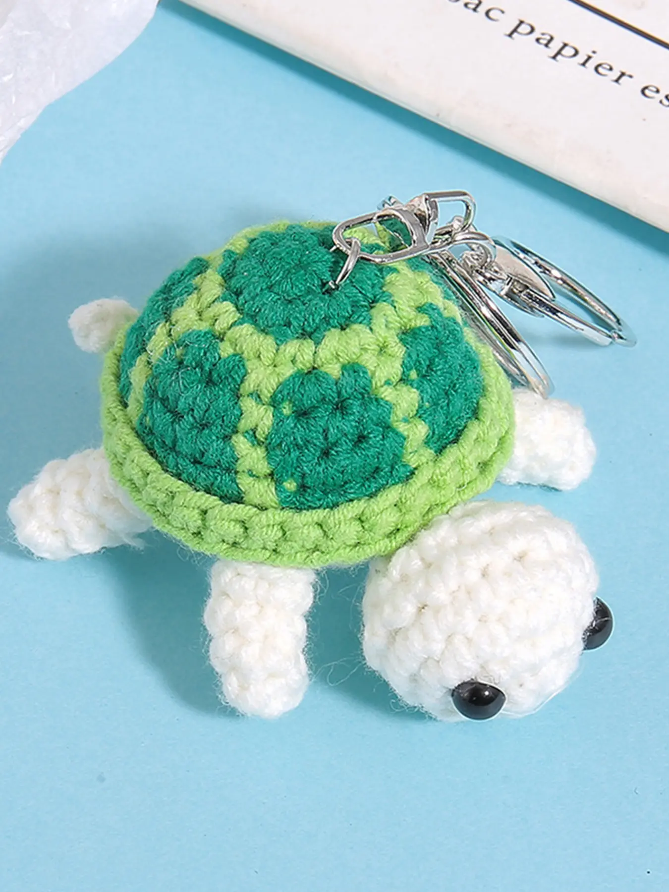 Handmade Crochet Cute Turtle Keychain, Perfect Gift for Family Friends, Unique Bag Charm, Adorable Handcrafted Accessory