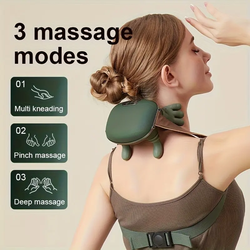 Multifunctional Human-Like Hand Neck Shoulder Massager, USB Rechargeable Heating Massage Device, Deep Tissue Relief for Back and Legs, Back Massagers