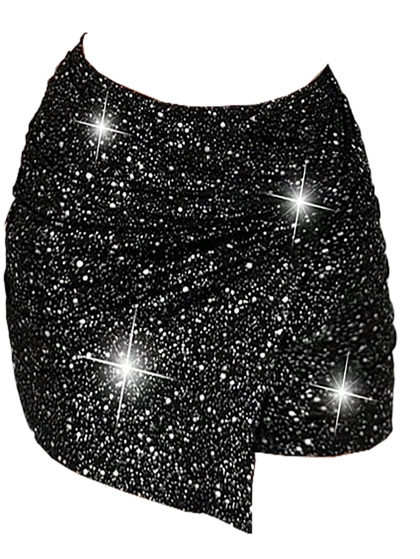 Fashionable multi-color sequined slim-fit hot pants, sequined mid-waist sexy straight shorts