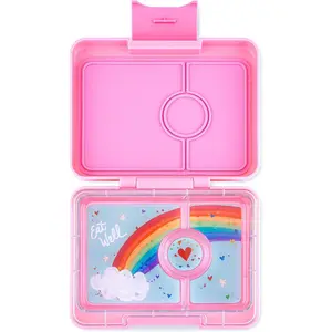 Snack Box - 3 Compartment - Leakproof Bento Lunch Box for  (Fifi  with Rainbow Tray)