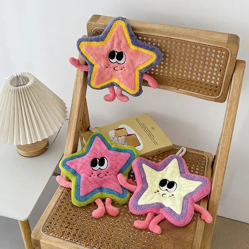 Cartoon Star Sydney Towel, 3Pcs Polyester Absorbent Hand Wash Cloth for Kitchen & Bathroom, Super Absorbent Towel