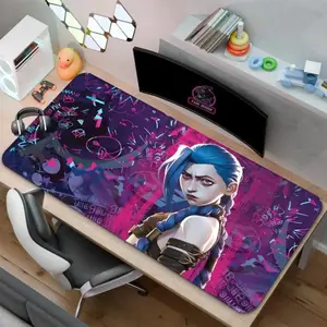 Jinx Graffiti Desk Mat Arcane Mouse Pad Gaming Gamer Room Gift for Desk Mat