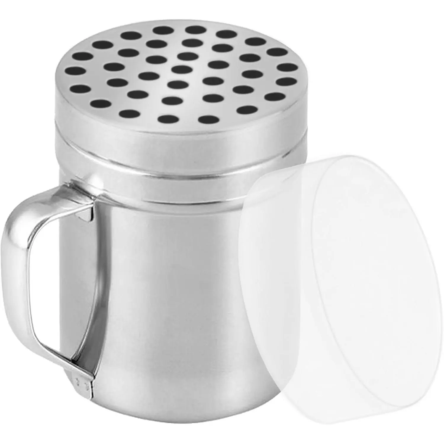 6oz Metal Parmesan Cheese Shaker with Large Holes - With Handle - Chili Flakes Dispensers - Pizza Shaker | Style: Coarse