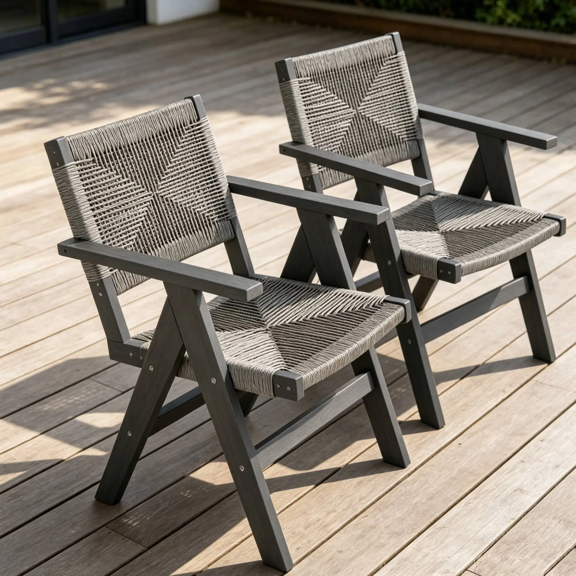 Nokaa HIPS Plastic 2-Piece Stackable Outdoor Dining Chairs, Weather-Resistant for Garden, Patio, White with Multiple Options Available for Indoor/Outdoor Eating Spaces
