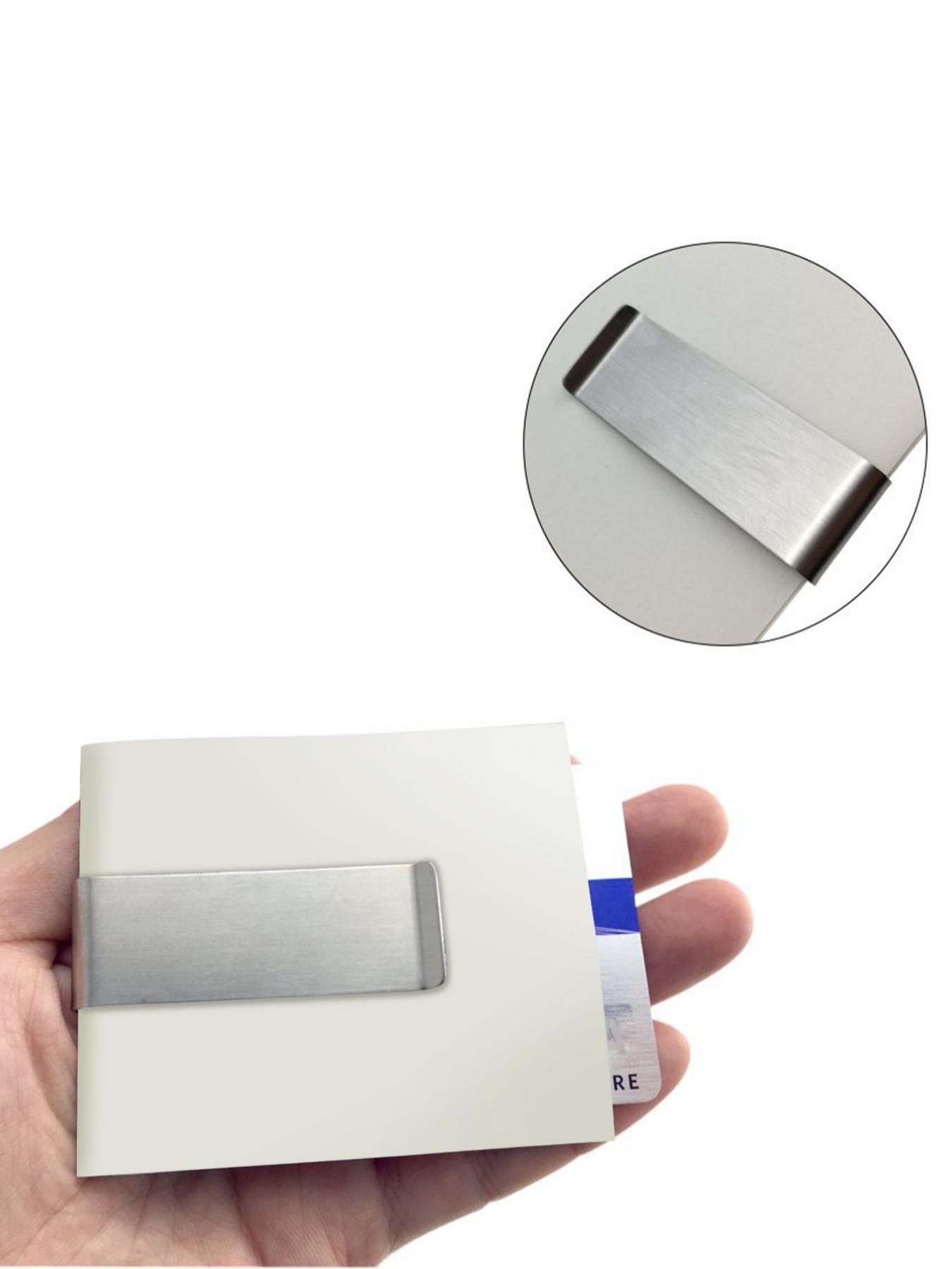 Simple Metal Money Clip for Cash and Credit Cards (1/3/6/12pcs), Fashion Money Holder, Stainless Steel Card Holder for Travel & Business, Casual Versatile Card Holder for Men, Office Desk Accessories