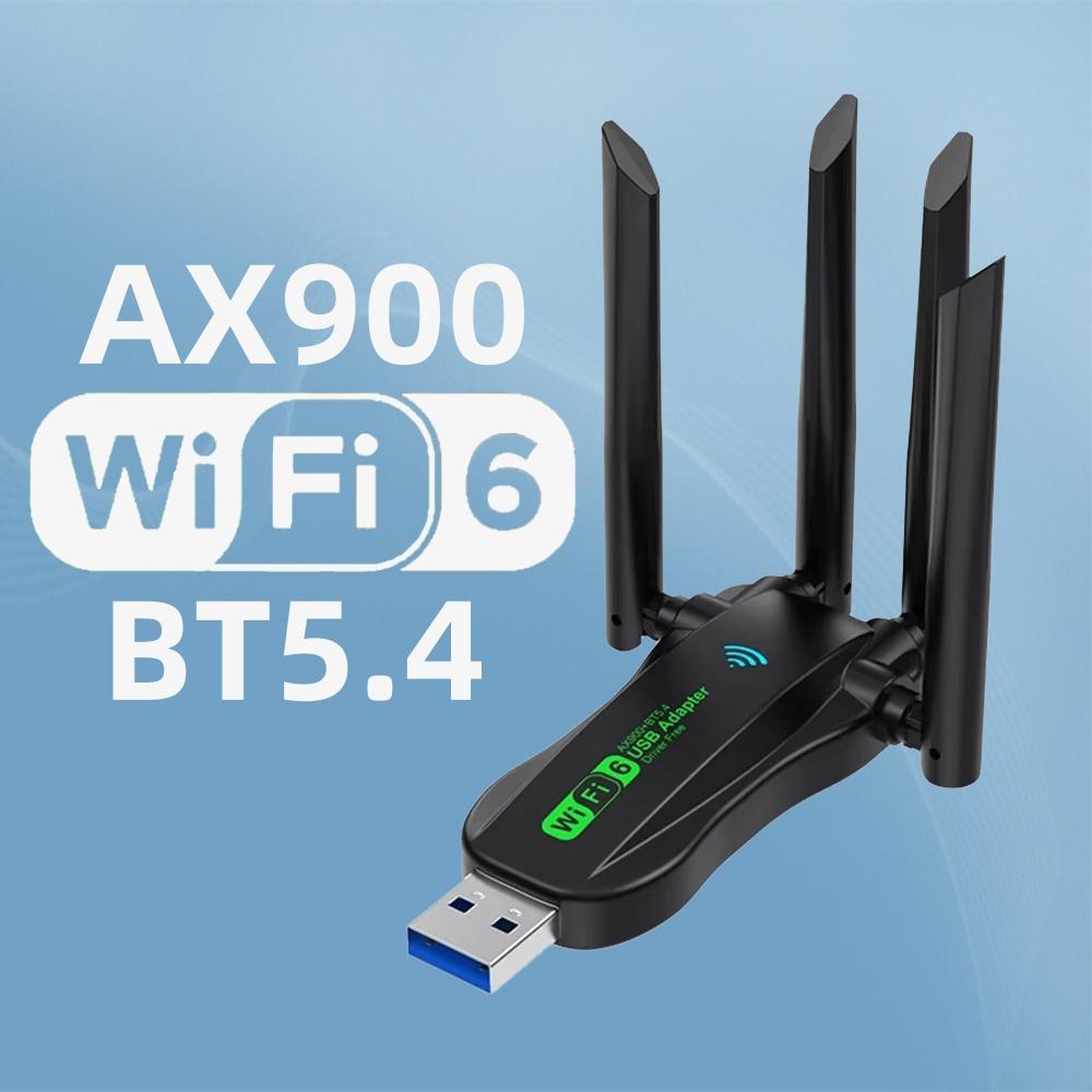 WiFi USB Adapter WiFi6 Bluetooth 5.4 Dual Band 4 Antenna Dongle USB Wireless Card Receiver WiFi USB Adapter WiFi6 Bluetooth 5.4 Dual Band 4 Antenna Dongle USB Wireless Card Receiver