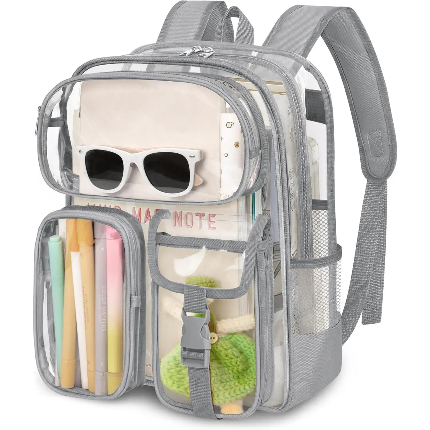 Clear Backpack for School 12 x 12 x 6, Heavy Duty PVC Transparent Bookbag