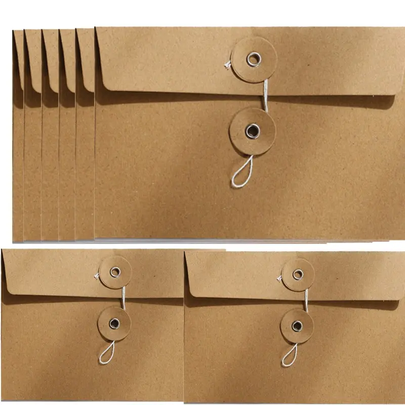 8Pcs. High aesthetic Instagram style brown kraft paper wrapped envelope bag, vintage envelope storage bag, small card gift packaging bag.