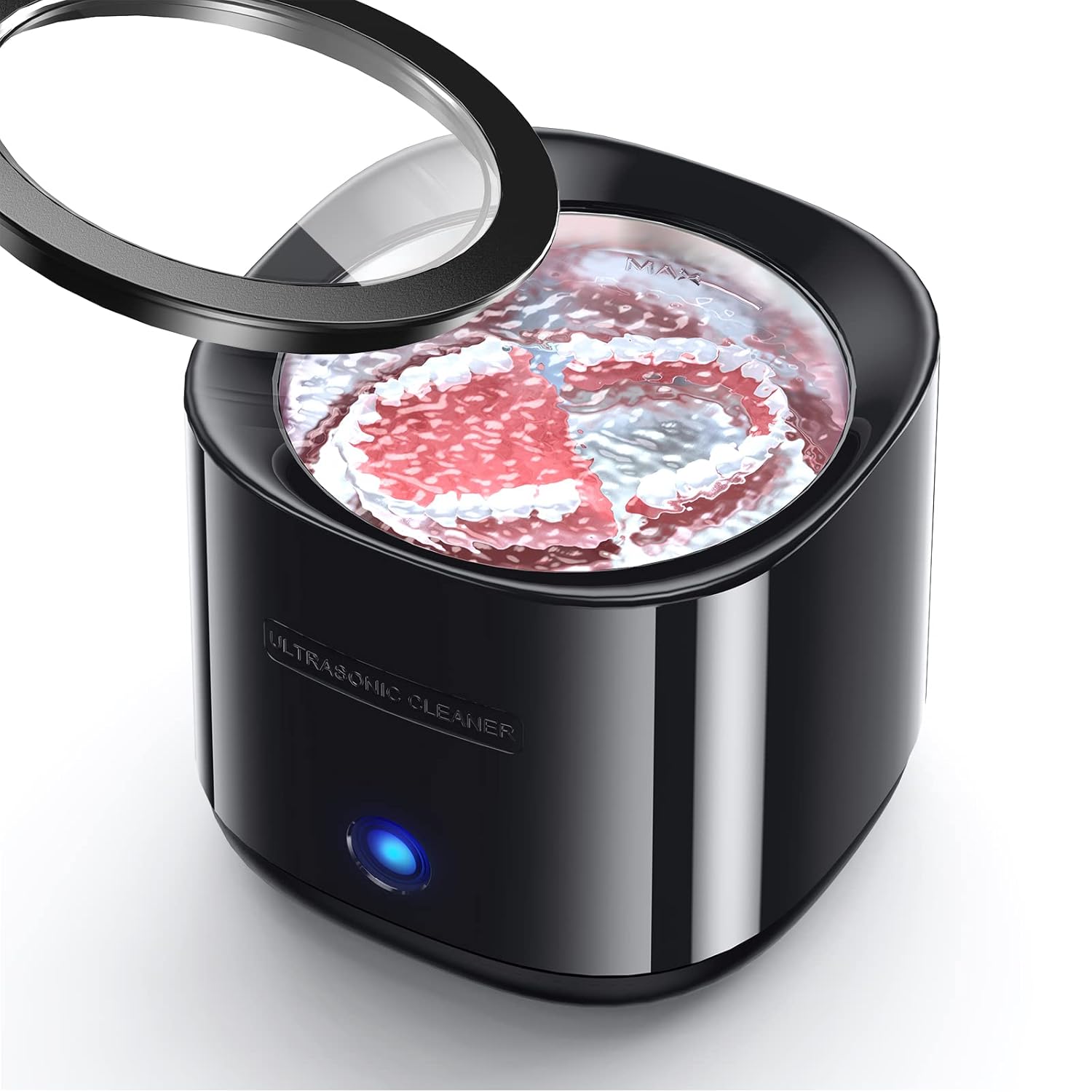 Ultrasonic Dental Cleaner for Retainer, Dentures, Invisalign, Mouth Guard, Whitening Trays, 43kHz 180ML Portable Ultrasonic Aligner Cleaner for Home and Travel Use