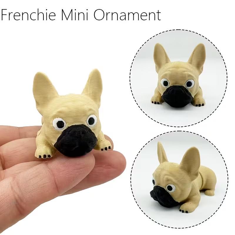 3D Printed Cute Dog Figurine Mini Desktop Ornament Pet Dog Model Decor Gift