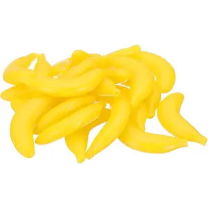 20 Pcs Artificial Mini Banana, Plastic Simulation Fake Small Banana Lifelike Realistic Faux Fake Fruit Model for Home Kitchen Party Decoration, Photography Props