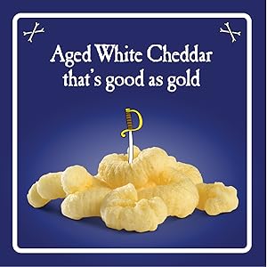 Booty Aged White Cheddar Cheese Puffs, GlutenFree, Kids Snacks, 1oz (12ct)