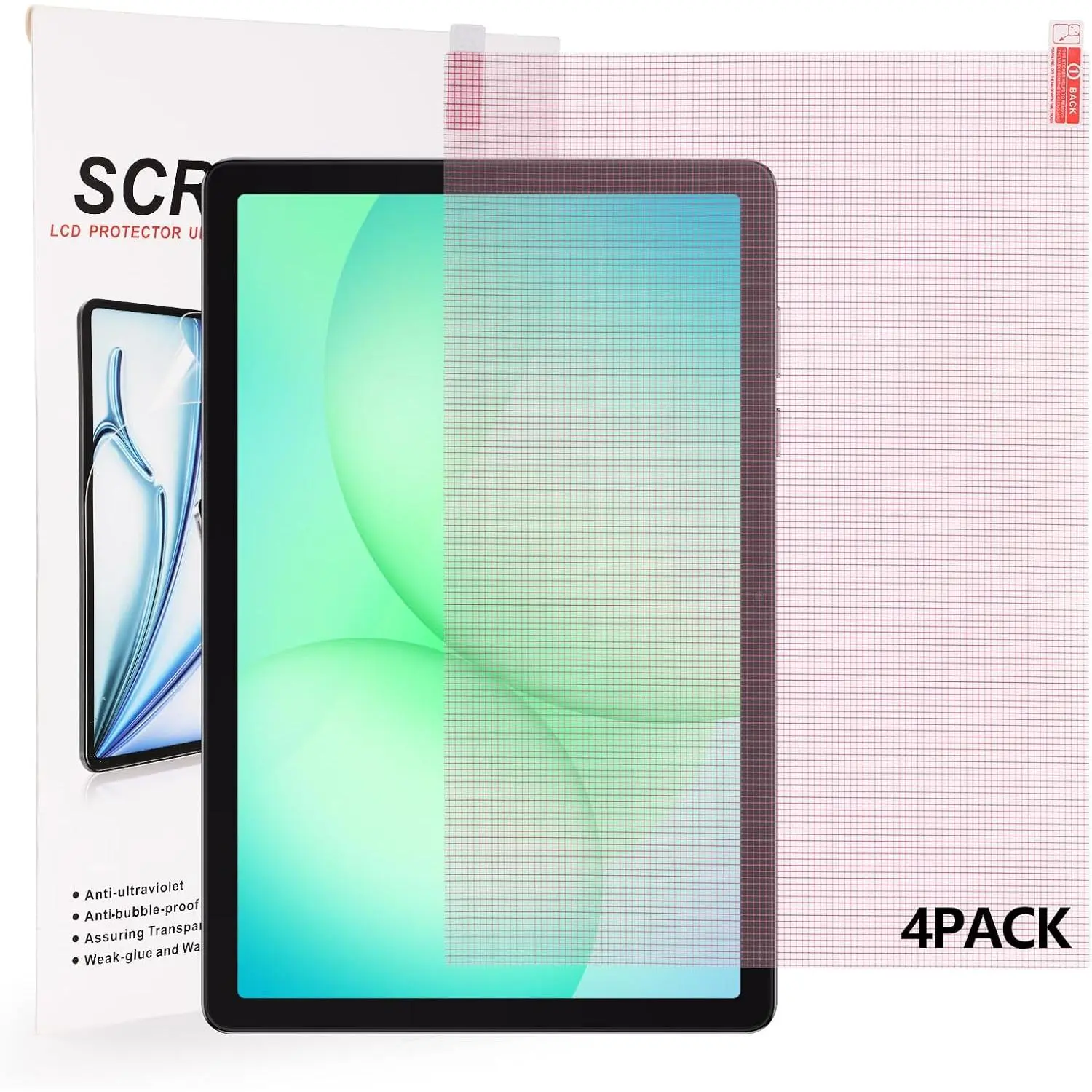 4-Pack Cut to Fit Screen Protector [295mm×210mm]  Plastic Trimmable Screen Protector Sheets, Anti-scratch Cuttable  Protective Film for Phone, GPS,  Watch, Tablet, Camera