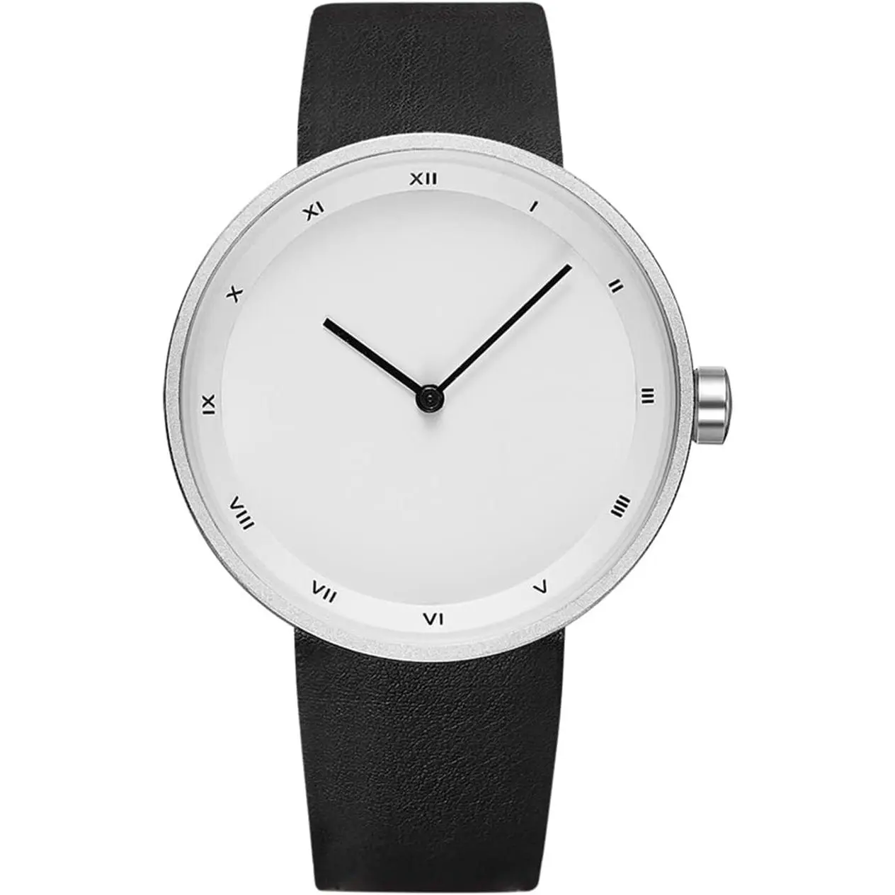 Mens Watches Ultra-Thin Minimalist  Fashion Simple Business Wrist Watch for Men Unisex Dress with Leather Band