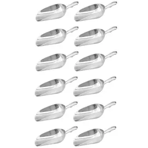 Trenton 12 x Scoop with Round Bottom 340ml / 12oz Aluminium Ice / Ingredients / Serving