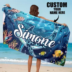 [Customization] A personalized beach towel with your name, a personalized bath towel, a pool towel, a vacation gift, a beach towel, or a holiday gift.