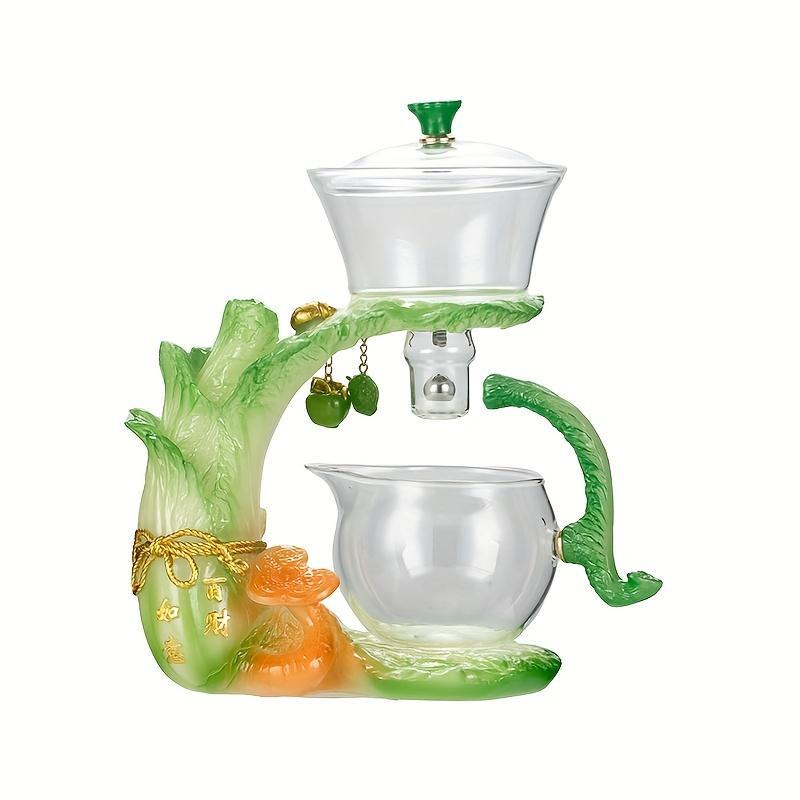 Chinese Style Tea Set, 1 Set Cabbage Designed Teapot, Tea Making Tool for Home Living Room Office, Gift for Tea Lover, Housewarming Gift Ideas