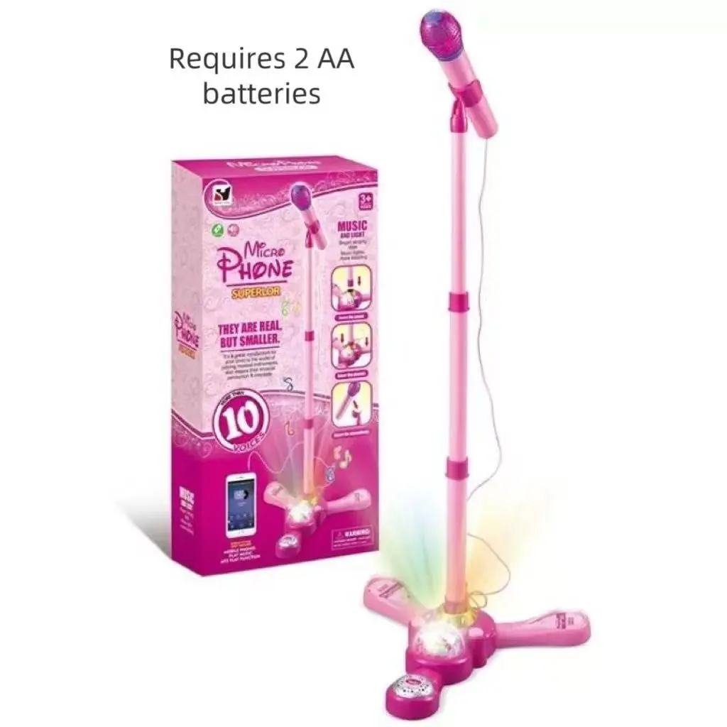 New Singer Dedicated K Song Machine, Rechargeable Kids Karaoke Machine with Adjustable Stand, Colorful Stage Flashlight, Ideal Gift